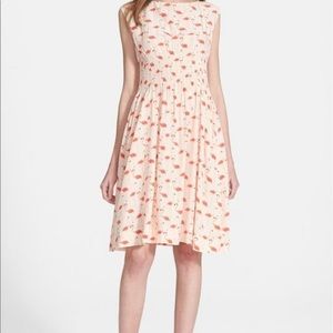 FINAL SALE Kate Spade Flamingo Silk Dress